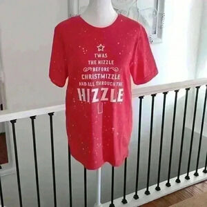 Twas the Nizzle Before Christmizzle Tee - Red - Size: M